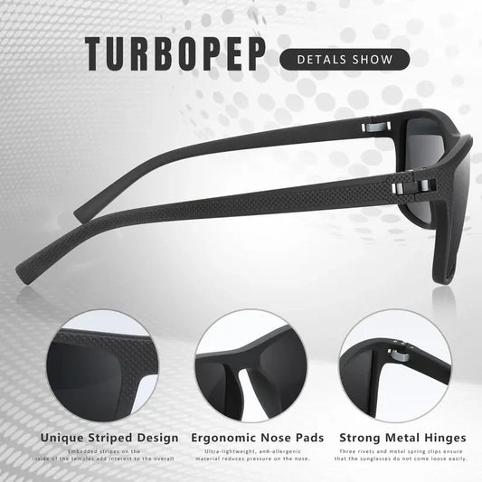 Turbopep Polarized Square Sunglasses