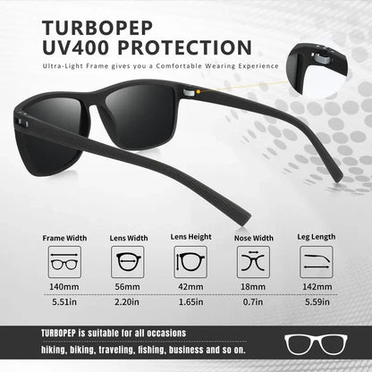 Turbopep Polarized Square Sunglasses
