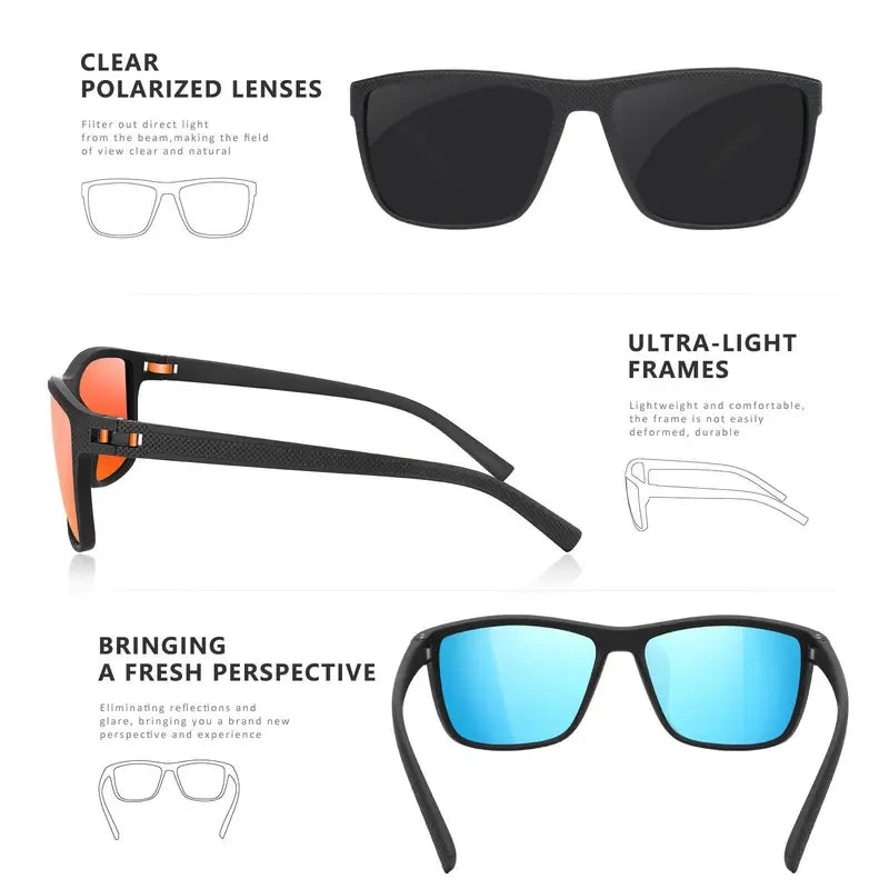 Turbopep Polarized Square Sunglasses