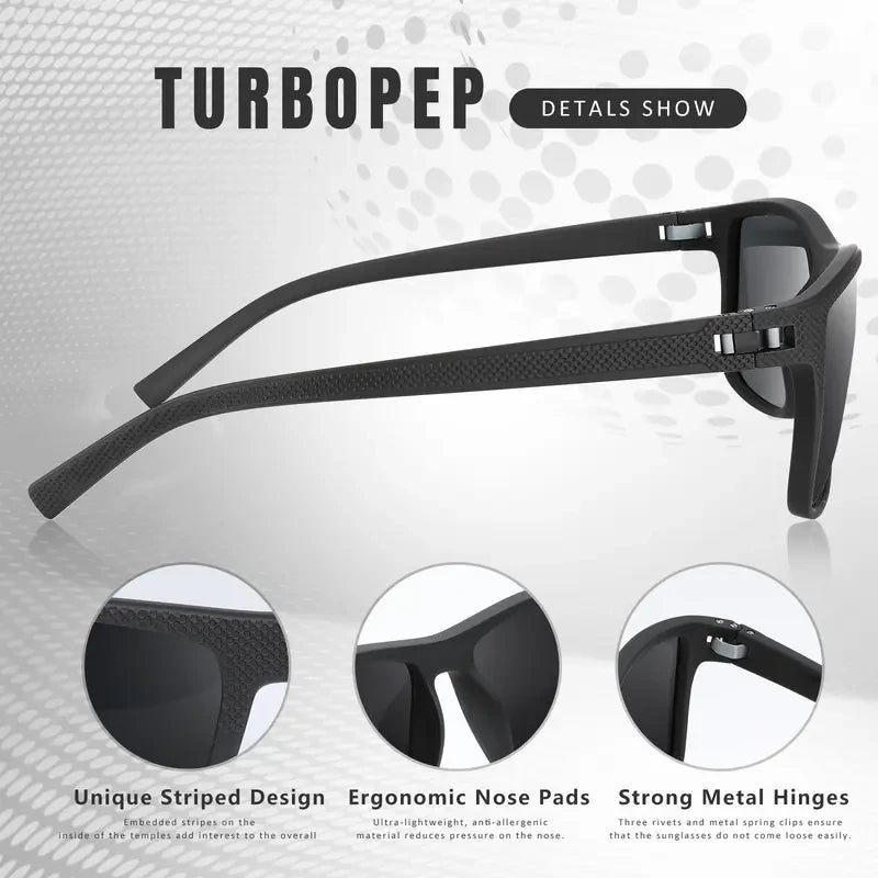 Turbopep Polarized Square Sunglasses
